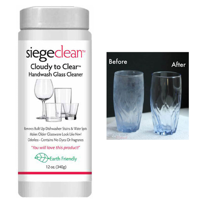 1 Pc Glass Cleaner Shine Dishes Crystal Clear Glassware Eco Friendly Powder 12oz