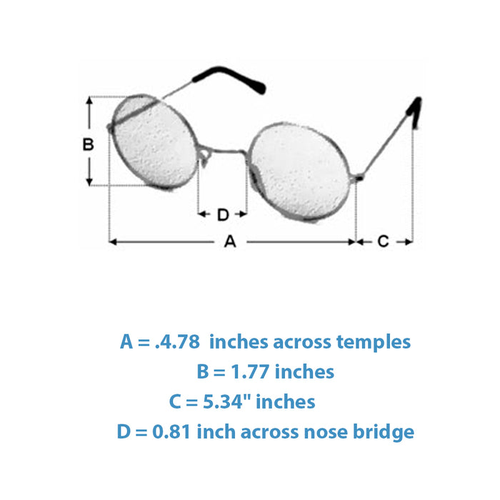 1 Retro Round Sunglasses Shades John Lennon Hippie Gold Silver Frame Lens Party