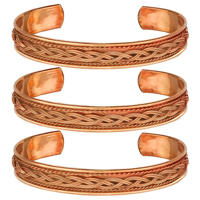 Buy Pure Copper Magnetic Bracelet Arthritis Pain Energy Therapy Cuff Knit  II Online in India - Etsy