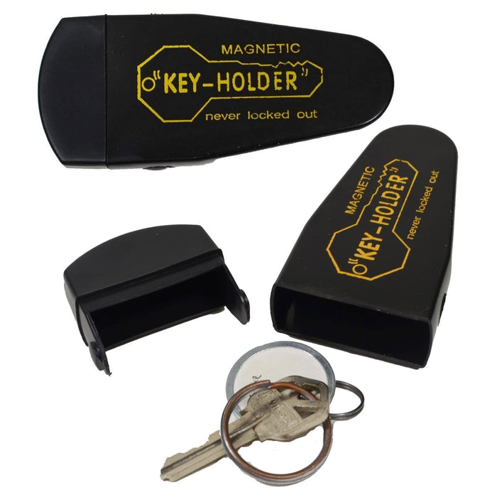 2 Pack Magnetic Key Case Holder Sticks Hidden Outdoor Spare Key Storage Box Safe