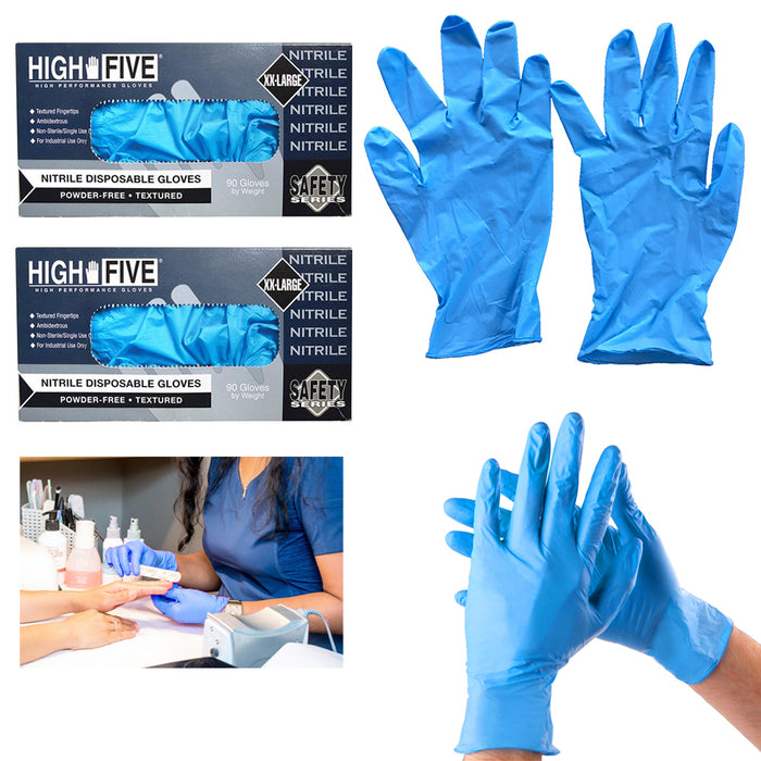 200 Nitrile Disposable Gloves Powder Free Non Latex Food Grade Cleaning XLarge