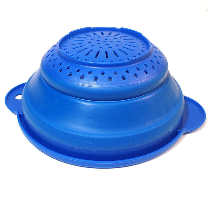 2 Pack Collapsible Colander Set Silicone Kitchen Strainer Draining Pasta Fruit