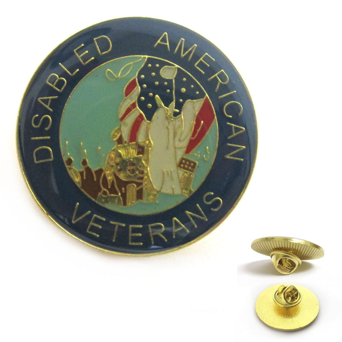 1 Disabled American Veteran Pin Military Hero US Veterans Hat Lapel Pin Enamel
