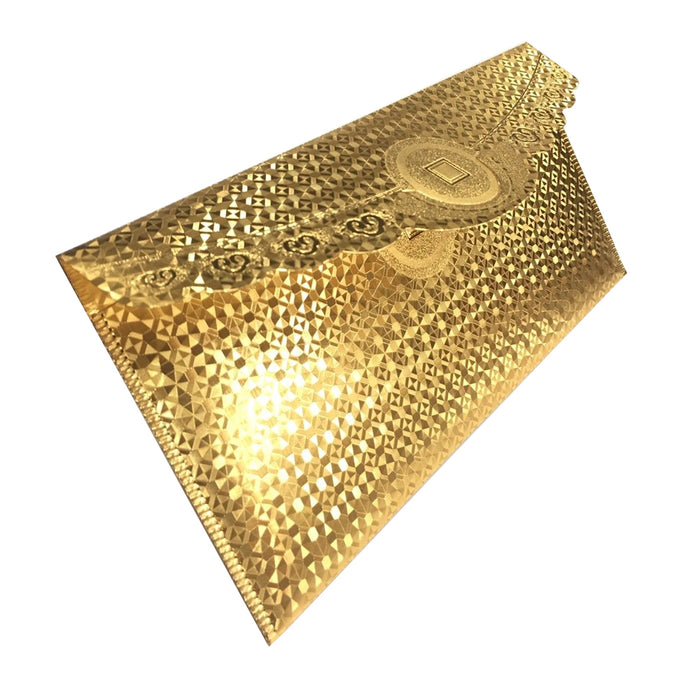 1 X $100 Dollar Bill Envelope Gift Money Gold Foil Plated Card Sleeve Wedding