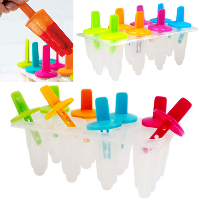 1 Frozen Ice Cream Mold Juice Popsicle Maker Tray Lolly Pop Plastic Mould 8 Cell