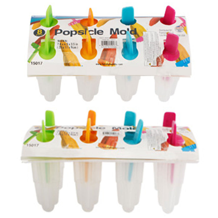 2 Pk Popsicle Maker Frozen Ice Cream Pop Mold Juice Tray Lollipop Mould 8 Cell
