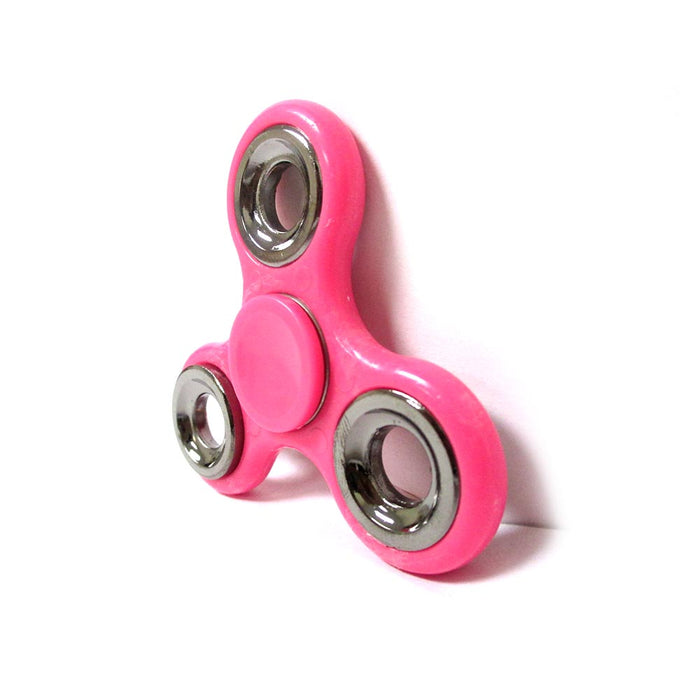 Pink Gyro Fidget Spinner Silver Toy EDC Hand Finger Desk Focus ADHD Kids Adults