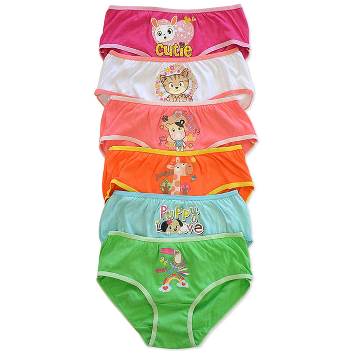 6 Pack Kids Girls Underpants Soft Cotton Panties Child Underwear Short Briefs XL
