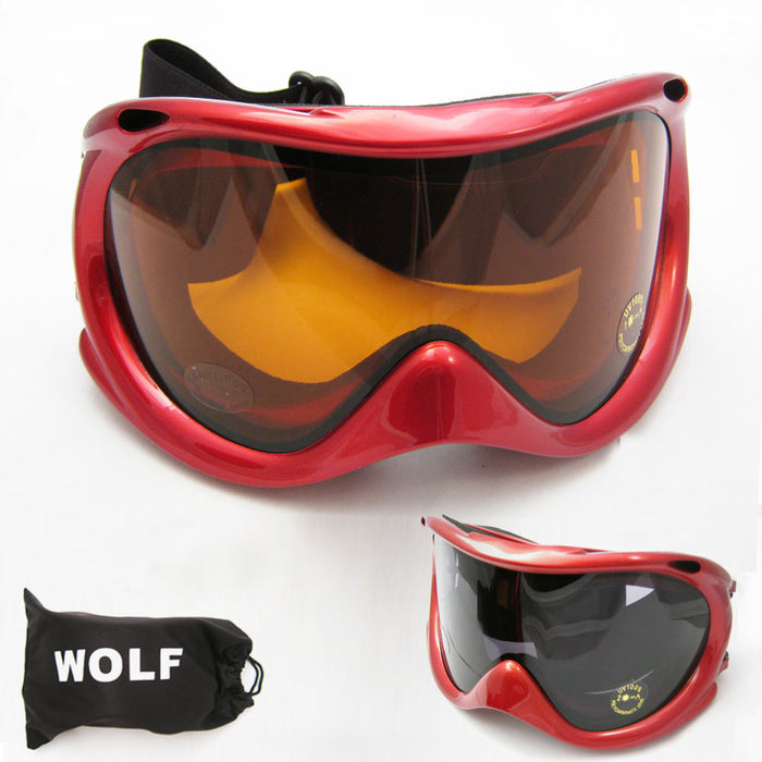 Dustproof Goggles Motorcycle Ski Snowboard Lens Sunglasses Anti-fog Mens Womens