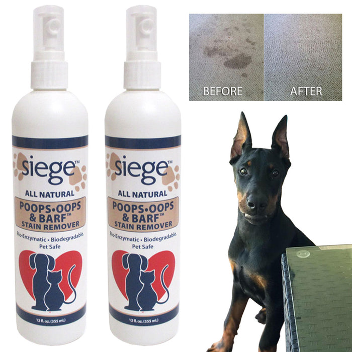 2 Pc Pet Stain Odor Remover Dog Cat Urine Cleaner Eliminator Surfaces Spray 24oz