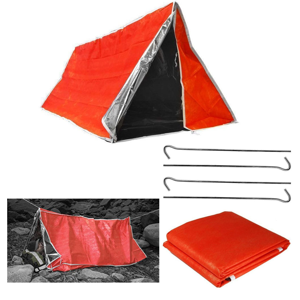 tent tubes Emergency Tube Tent Survival Hiking Camping Shelter Outdoor Portable W — AllTopBargains