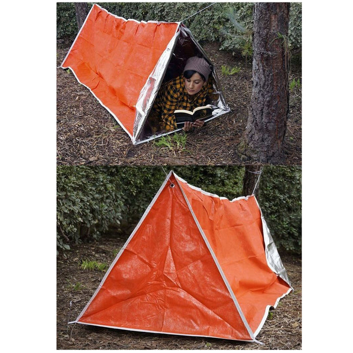 tente tube Emergency Tube Tent Survival Hiking Camping Shelter Outdoor Portable W — AllTopBargains