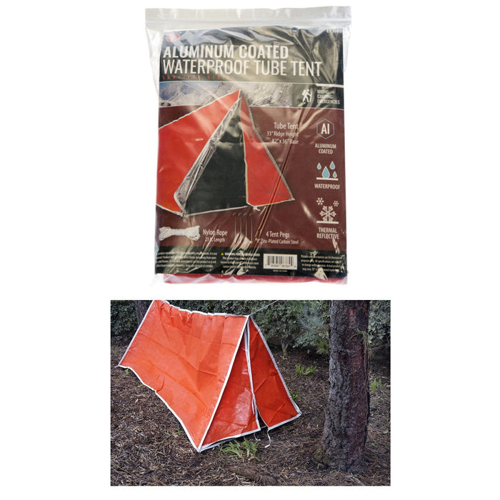Emergency Tube Tent Survival Hiking Camping Shelter Outdoor Portable Waterproof