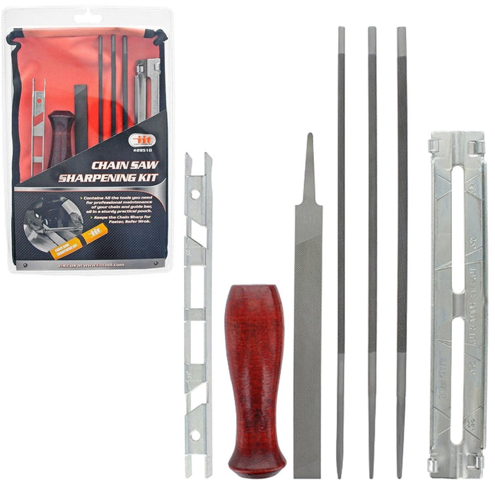 8pc Chainsaw Sharpening Kit Files 5/32 3/16 7/32 Raker Depth Gauge Grinder Blade