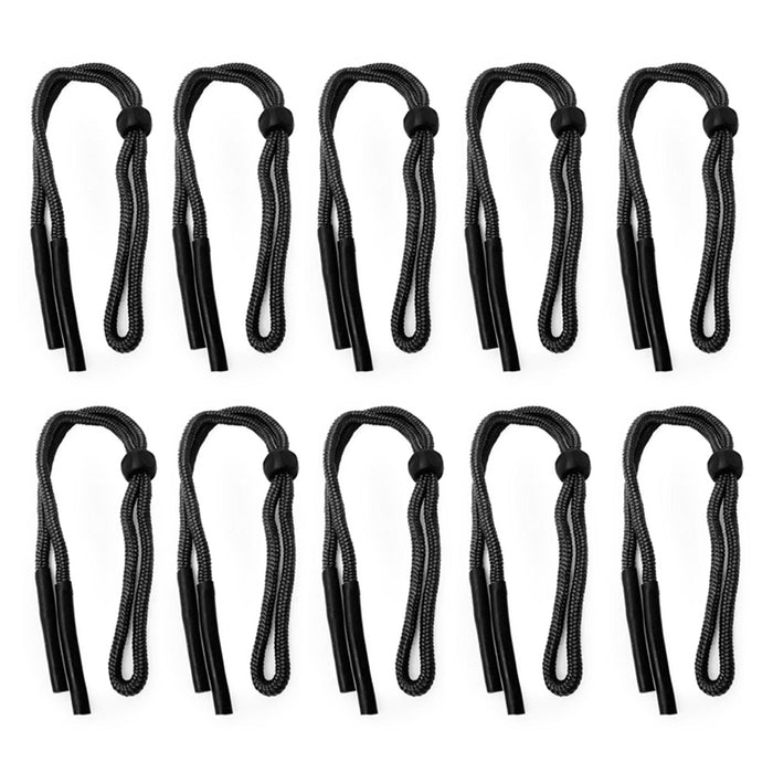 10 Black Sports Glasses Sunglass Eyeglass Holder Neck Cord String Retainer Strap