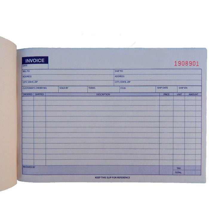 thumbnail image 2 of Set Of 2 Carbon Copy Work Order Forms, Black Scripted Design, 50 Receipts Per Pad 2 of 11