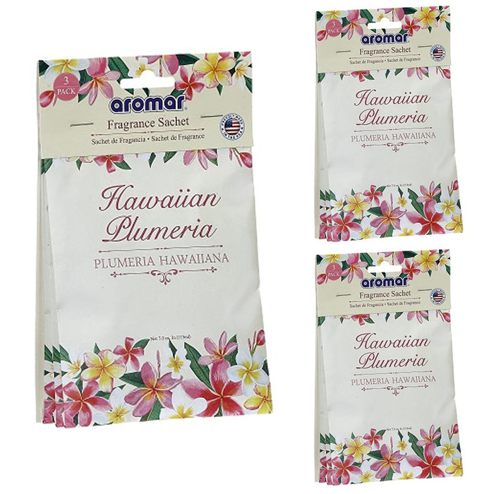 6 Pc Plumeria Flower Scented Sachet Drawer Bags Large Fresh Scent Air Freshener