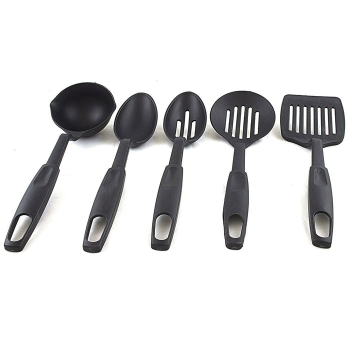 5pc Quality Plastic Kitchen Tool Cooking Utensil Set Slotted Spatula Spoon Ladle