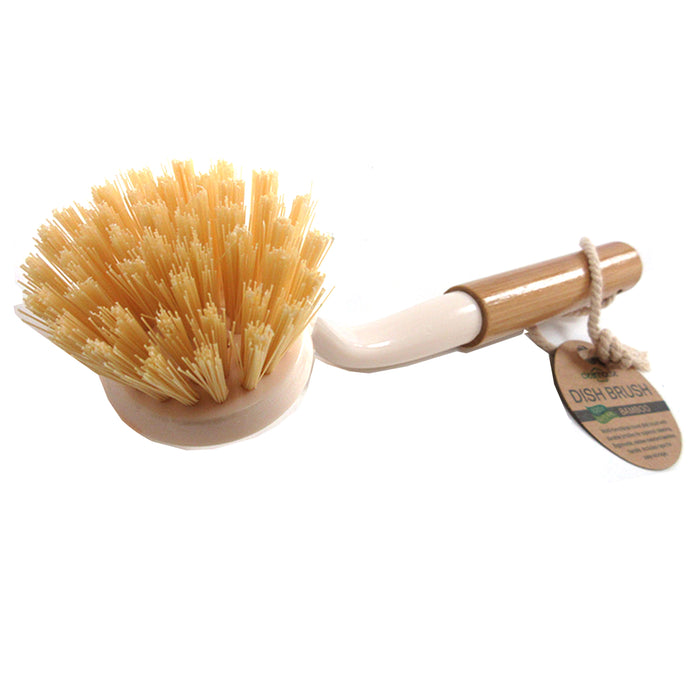 1 Pc Bamboo Handle Cleaning Brush Dish and Bottle Brush for Kitchen Bathroom