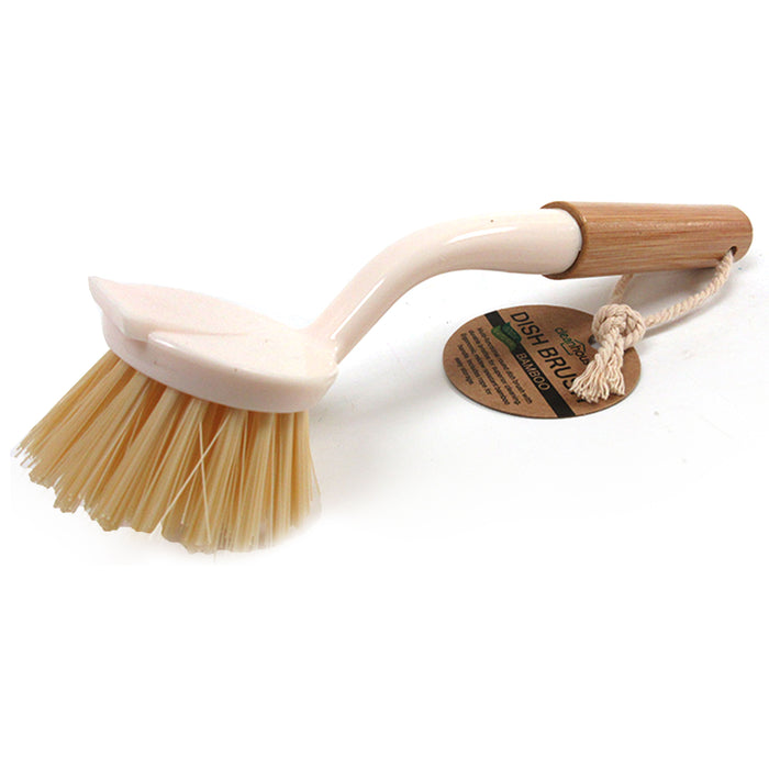 1 Pc Bamboo Handle Cleaning Brush Dish and Bottle Brush for Kitchen Bathroom