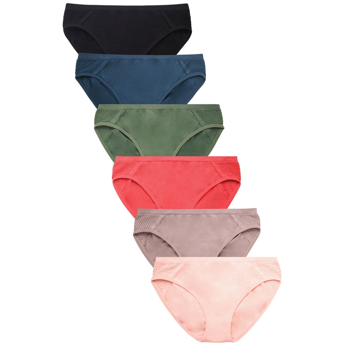 12 Womens Sexy Underwear Bikini Brief Panties Seamless Hipster Mesh Ladies Panty