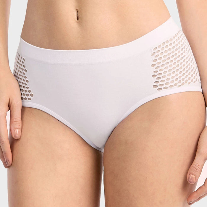 6 Seamless Bikini Brief Womens Stretch Panties Mesh Sexy Hipster Underwear Panty