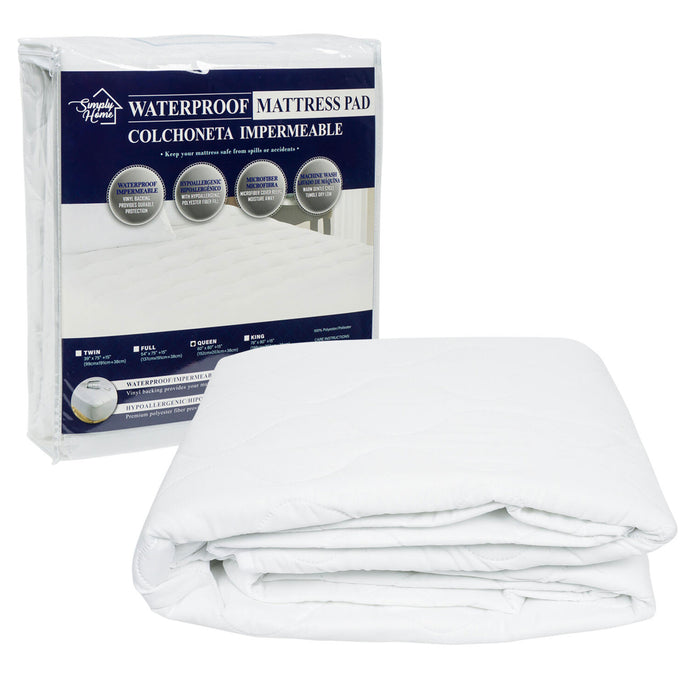 Queen Waterproof Mattress Pad Cover Protector Quilted Hypoallergenic Topper