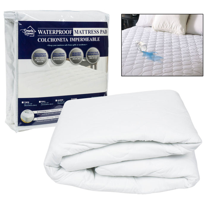 King Bed Waterproof Quilted Mattress Cover Pad Fitted Protector Hypoallergenic