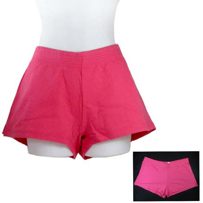 Women Activewear Sweat Short Casual Lounge Yoga Walk Gym Fit Comfy Cotton Pink M