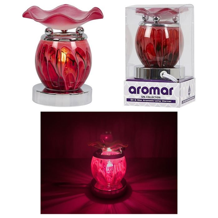 Electric Scented Oil Warmer Lamp Wax Burner Bulb Fragrance Diffusers Holder Red