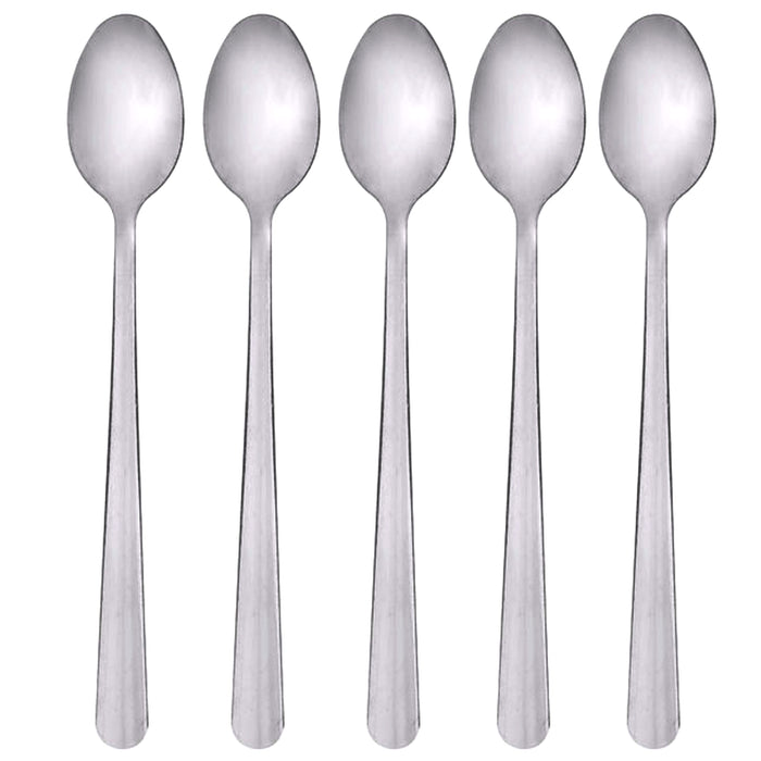 24 X 8" Long Spoons Ice Cream Cocktail Teaspoons Coffee Soup Tea Stainless Steel