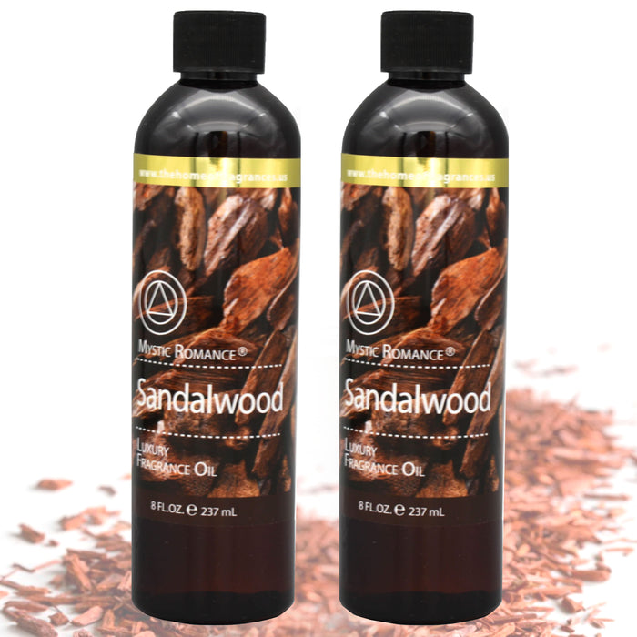 2 X Luxury Fragrance Oil Sandalwood Scent Aromatherapy Therapeutic Diffuser 8oz