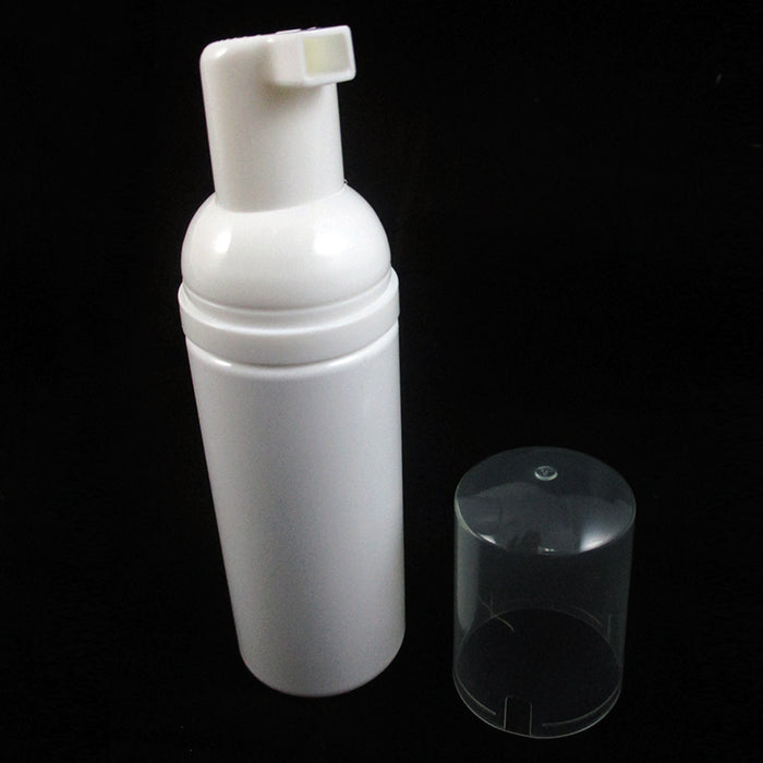 12 White Empty Foam Pump Bottles Plastic Mini Travel Soap Dispenser 50ml 1.7oz