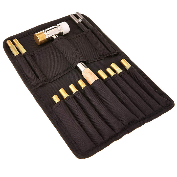 13 Pc Pin Punch Set 10 Brass 2 Steel 1 Hammer Gunsmith Drift Firearm Repair Kit