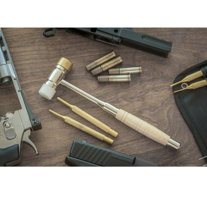 13 Pc Pin Punch Set 10 Brass 2 Steel 1 Hammer Gunsmith Drift Firearm Repair Kit