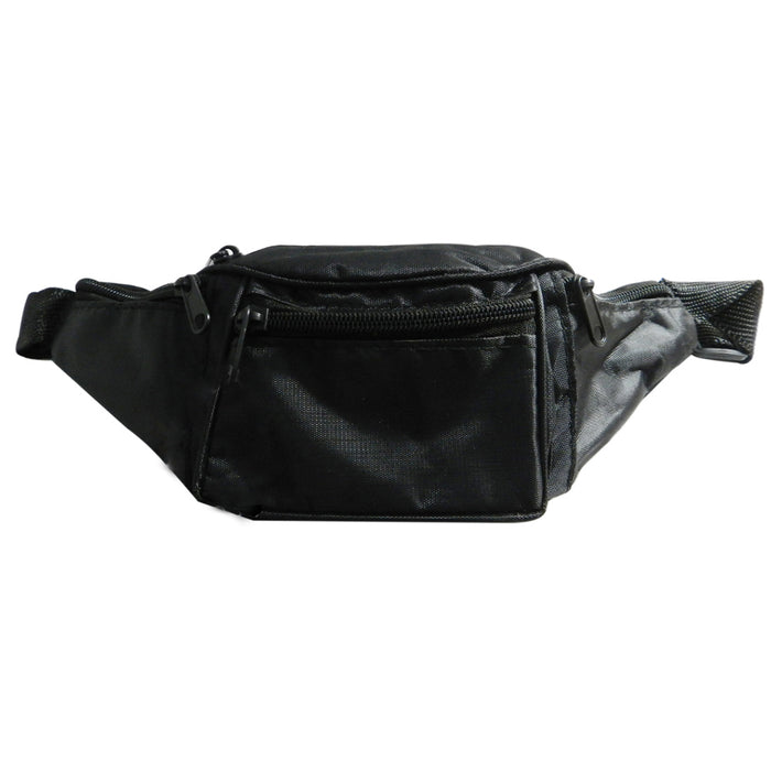 3Pc Fanny Pack Waist Pouch 4 Pocket Travel Utility Bag Belt Hip Adjustable Sport