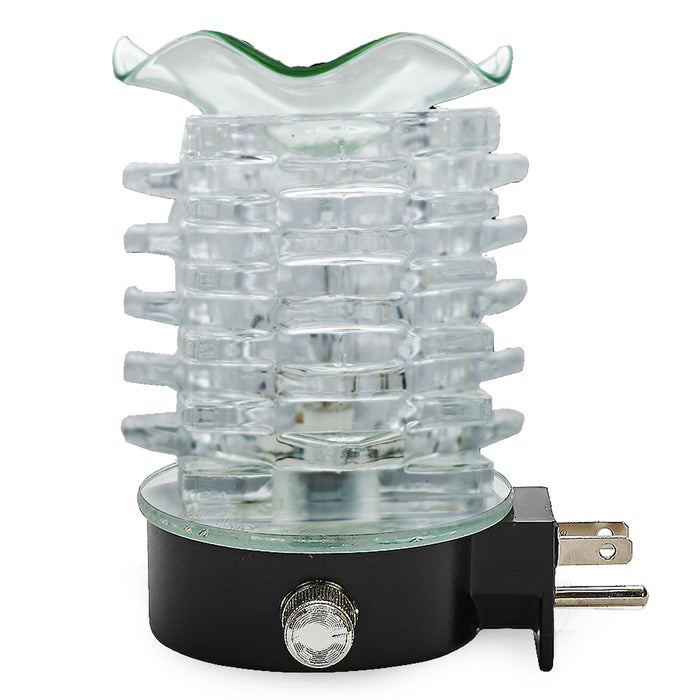Electric Wall Plug-in Glass Oil Warmer Night Lamp Fragrance Home Decor Aroma Spa