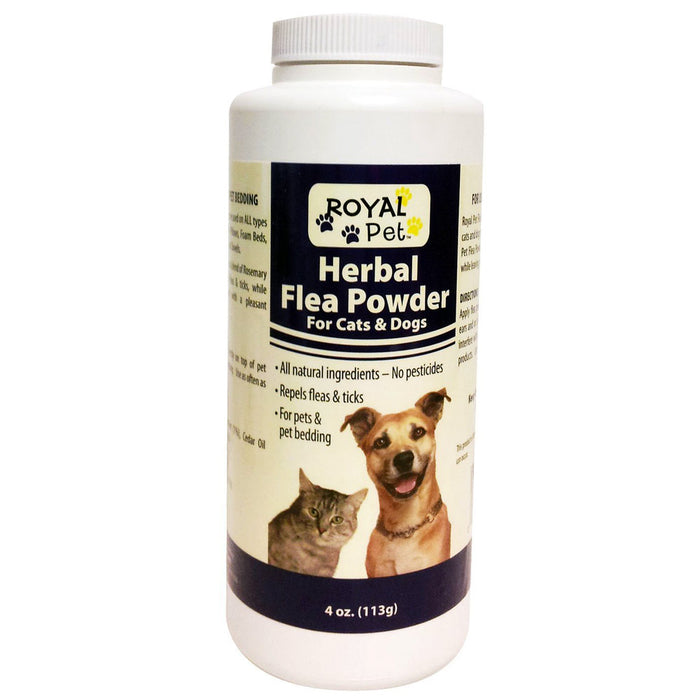 Lot of 4 Royal Pet Herbal Flea Tick Powder Cats Dogs No Pesticides All Natural !