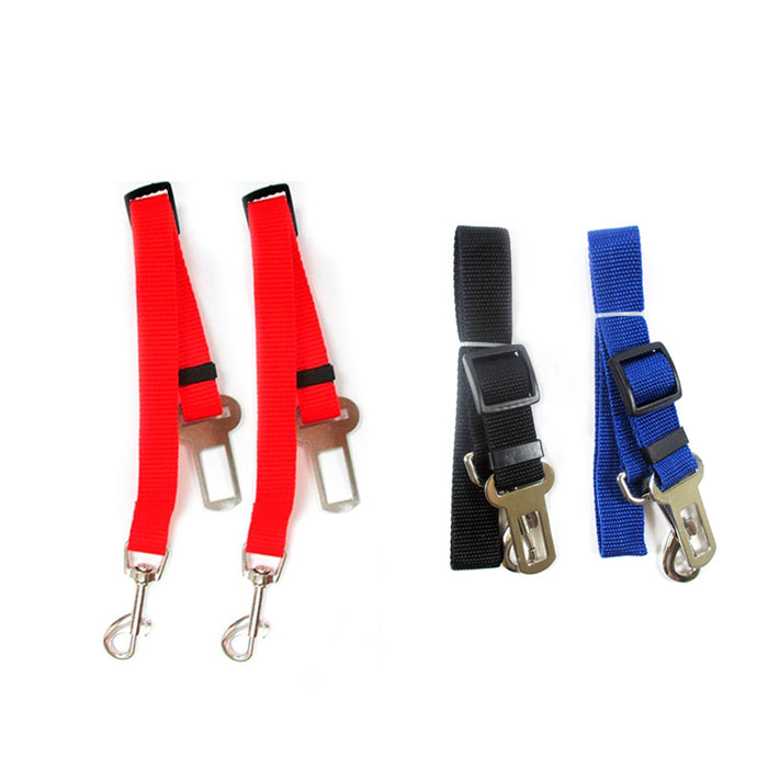 2 Pet Seat Belt Dog Safety Adjustable Clip Car Auto Travel Vehicle Safe Puppy