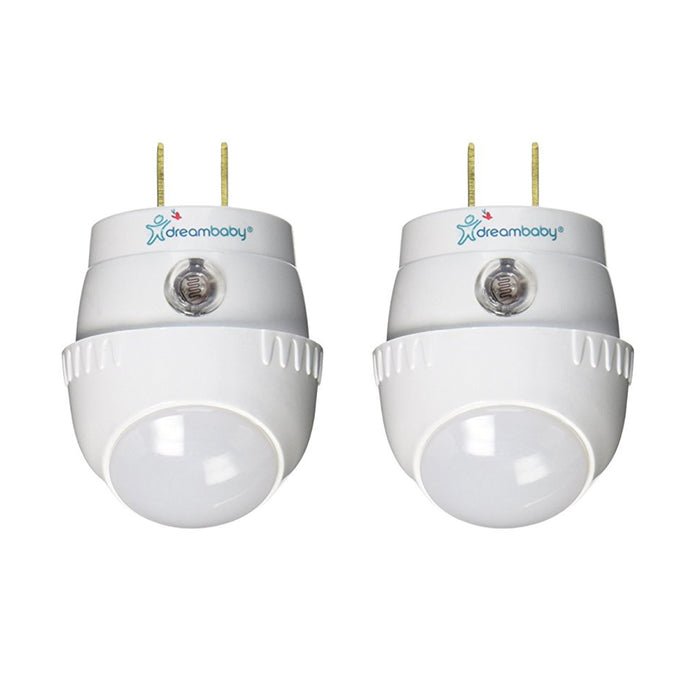 2 Pc Dreambaby Night Light Auto Sensor Swivel 360 Energy Efficient Long Life Led