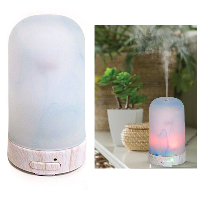 Ultrasonic Essential Oil Diffuser Aromatherapy Cool Mist Glass Humidifier Colors