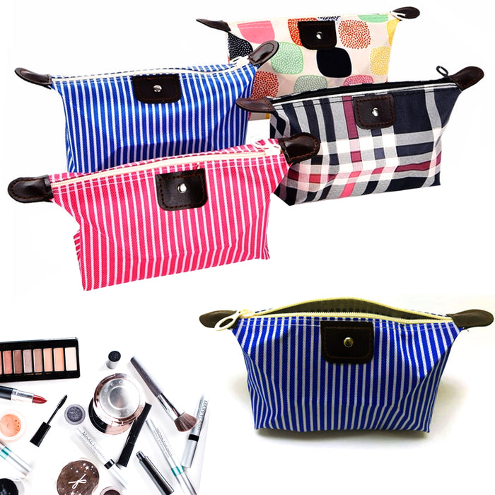 4 Pc Travel Cosmetic Bag Makeup Beauty Case Zip Pouch Toiletry Organizer Holder