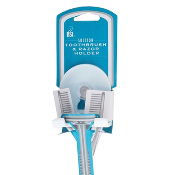 Toothbrush Razor Holder Suction Wall Mount Grip Plastic Stand Home Bathroom Tool