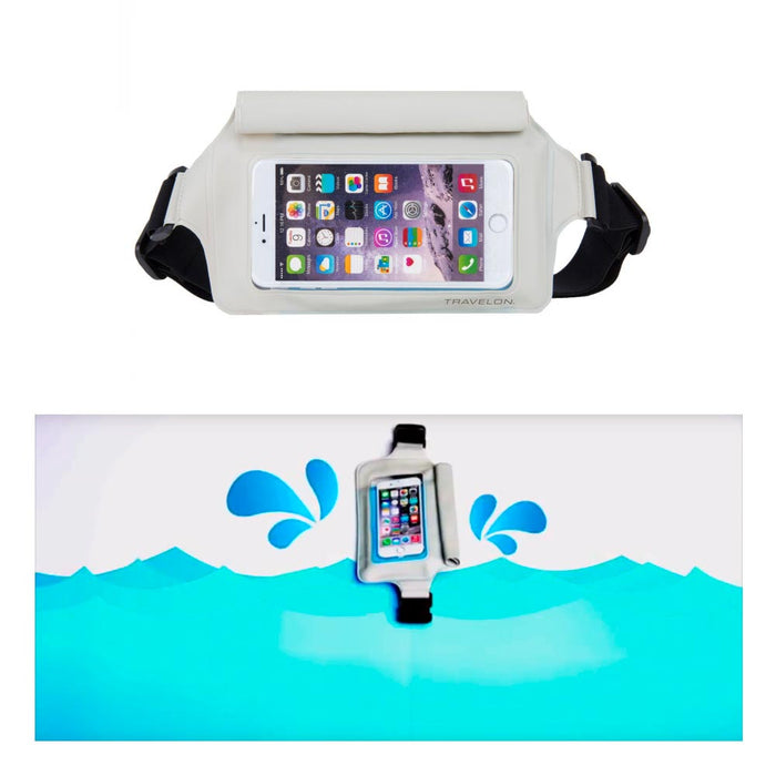 Travelon Waterproof Waist Pouch Dry Bag Iphone Camera Smart Phone Wallet Case !