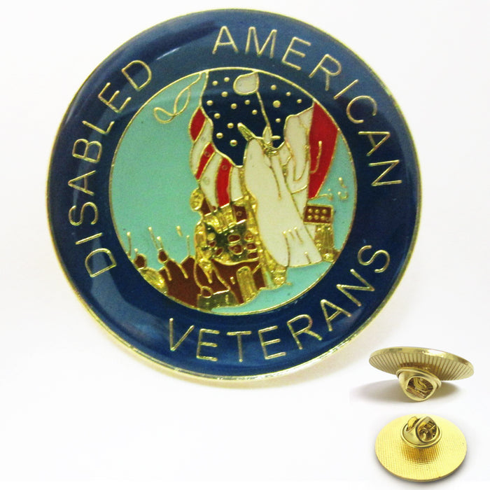 1 Disabled American Veteran Pin Military Hero US Veterans Hat Lapel Pin Enamel