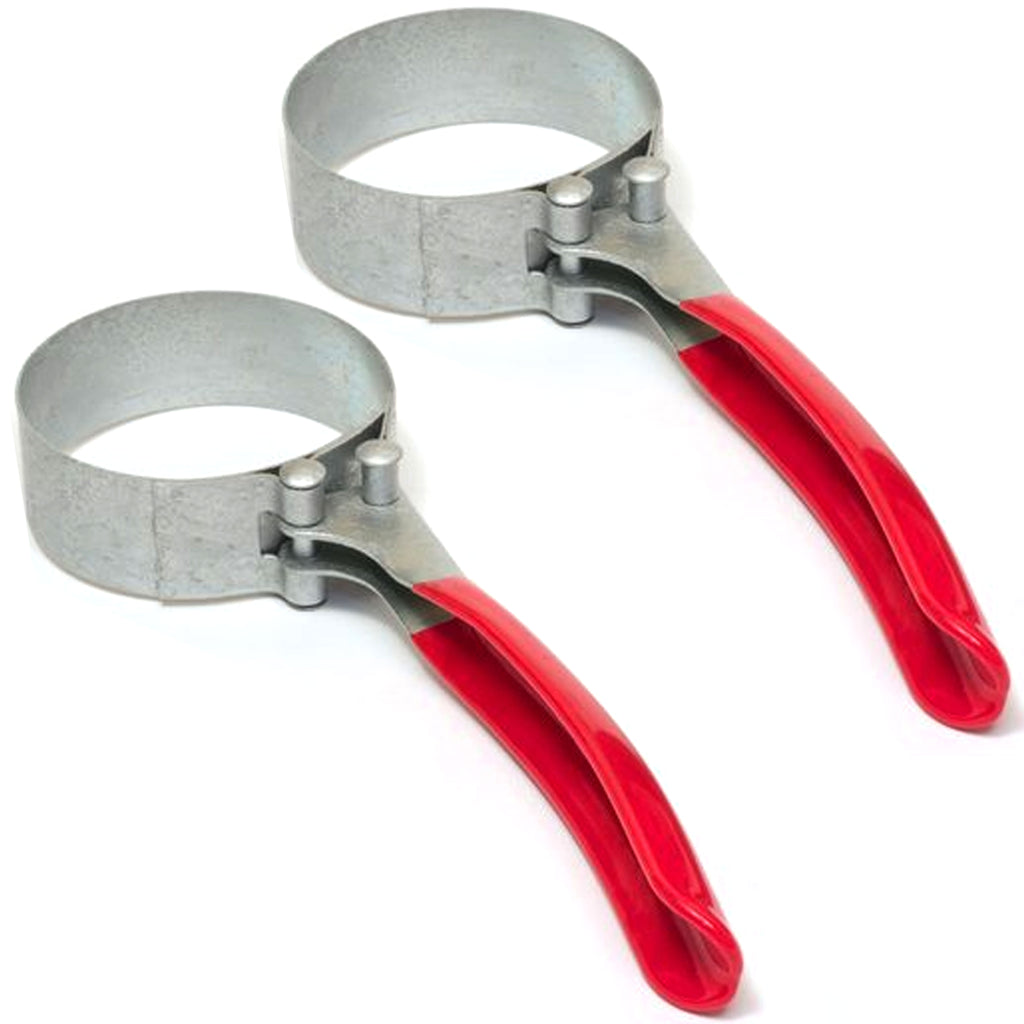 2 Pc Universal Oil Filter Wrench Adjustable Heavy Duty Grip Metal