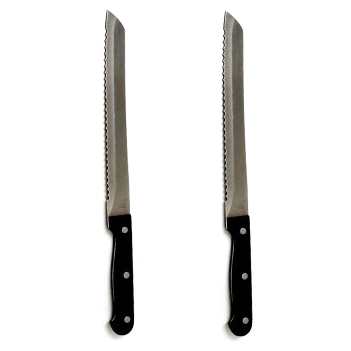 2 X 8 inch Bread Knife Sharp Stainless Steel Serrated Edges Blade Loaf Slicer
