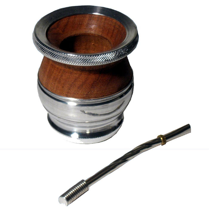 ARGENTINA MATE GOURD ALGARROBO YERBA TEA BOMBILLA KIT DIET DETOX DRINK NEW 0233