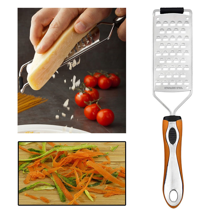 1 X Stainless Steel Coarse Grater Soft Grip Handle Cutting Slicing Knife 11