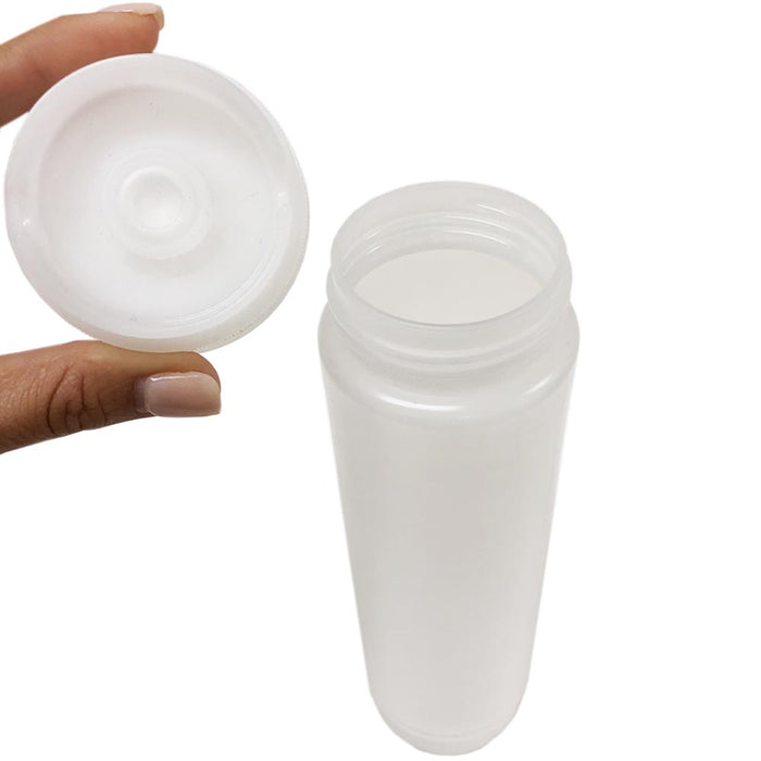 2 Pc FIFO 16 Oz Clear Squeeze Bottle Dispensing Valve Condiments Dressing Oil